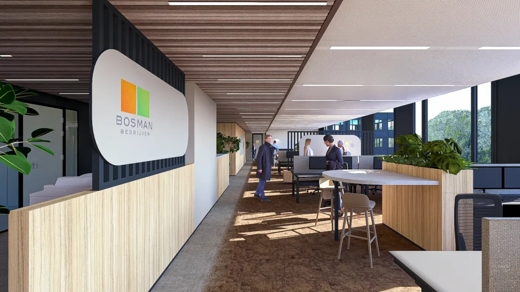 Plamen van Dijk | Design Studio - ontwerp van open werkomgeving met overlegplekken en whiteboards