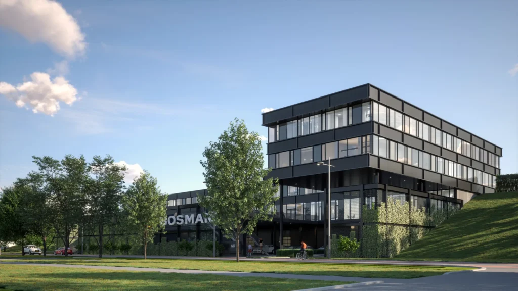 Plamen van Dijk | Design Studio - vooraanzicht kantoorgebouw bosman