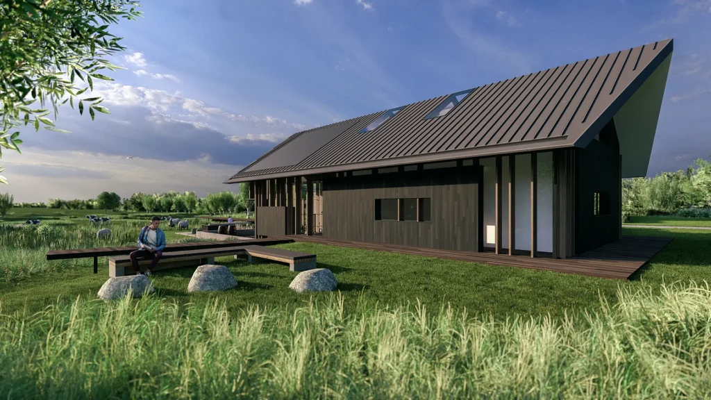 Plamen van Dijk | Design Studio - impressie zijaanzicht natuurvilla