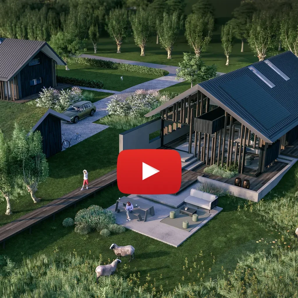 Plamen van Dijk | Design Studio | 3d animatie van ontwerp natuurvilla's Amersfoort